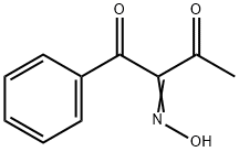 1-フェニル-2-ヒドロキシイミノブタン-1,3-ジオン 化学構造式