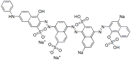 1'-Hydroxy-4-[[4-[(1-hydroxy-4-sodiosulfo-2-naphthalenyl)azo]-7-sodiosulfo-1-naphthalenyl]azo]-6'-phenylamino[1,2'-azobisnaphthalene]-3',7-disulfonic acid disodium salt|