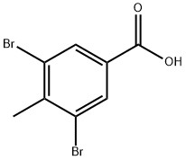 3,5-ジブロモ-4-メチル安息香酸 化学構造式