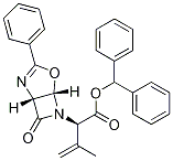 (2R)-3-甲基-2-[(1R,5S)-3-苯基-7-氧代-4-氧杂-2,6-二氮杂双环[3,2,0]庚-2-烯-6-基]-3-丁烯酸二苯甲酯,67977-61-1,结构式