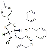(2R)-3-Chloromethyl-2-[(1R,5S)-7-oxo-3-(p-tolyl)-4-oxa-2,6-diazabicyclo[3.2.0]hept-2-en-6-yl]-3-butenoic acid diphenylmethyl ester Struktur