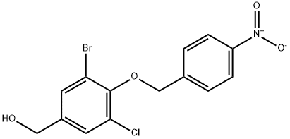 3-BROMO-5-CHLORO-4-[(4-NITROPHENYL)METHOXY]-BENZENEMETHANOL Structure