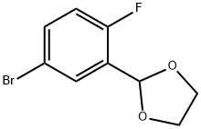 1-BROMO-3-(1,3-DIOXOLAN-2-YL)-4-FLUOROBENZENE Structure