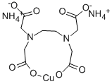 Ethylenediaminetetraacetate-copper-ammonia complex Struktur