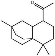 1-[(オクタヒドロ-2,5,5-トリメチル-2H-2,4a-エタノナフタレン)-8-イル]エタノン 化学構造式