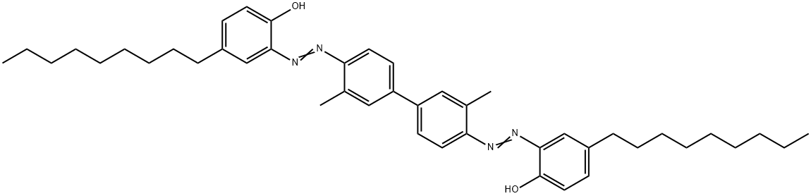 2,2'-[(3,3'-dimethyl[1,1'-biphenyl]-4,4'-diyl)bis(azo)]bis[4-nonylphenol] Struktur