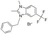 1,2-dimethyl-3-(benzyl)-5-(trifluoromethyl)-1H-benzimidazolium bromide Structure