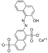 2-[(2-ヒドロキシ-1-ナフタレニル)アゾ]-1,5-ナフタレンジスルホン酸カルシウム 化学構造式