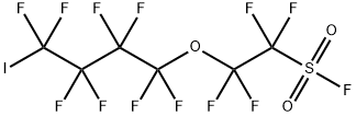 1,1,2,2-TETRAFLUORO-2-(1,1,2,2,3,3,4,4-OCTAFLUORO-4-IODOBUTOXY)ETHANESULFONYL FLUORIDE 化学構造式