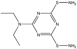 6-(diethylamino)-1,3,5-triazine-2,4-disulphenamide Structure