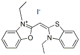 3-ethyl-2-[(3-ethyl-3H-benzothiazol-2-ylidene)methyl]benzoxazolium iodide Struktur