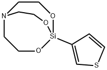 1-(3-チエニル)-2,8,9-トリオキサ-5-アザ-1-シラビシクロ[3.3.3]ウンデカン 化学構造式