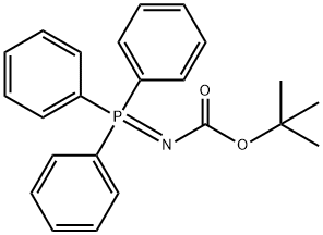 (トリフェニルホスホラニリデン)カルバミン酸 tert-ブチル 化学構造式