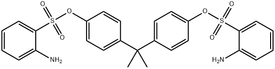 2-Aminobenzenesulfonic acid (1-methylethylidene)di-4,1-phenylene ester Struktur