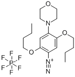 2,5-dibutoxy-4-(morpholino)benzenediazonium hexafluorophosphate    Structure