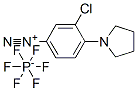 3-chloro-4-(1-pyrrolidinyl)benzenediazonium hexafluorophosphate Structure