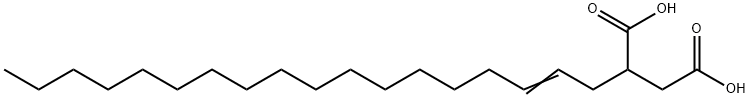 1-ペンタデシル-1-ペンテン-4,5-ジカルボン酸 化学構造式
