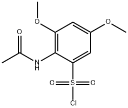 2-アセチルアミノ-3,5-ジメトキシベンゼンスルホン酸クロリド 化学構造式