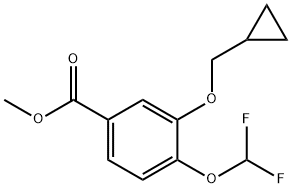 3-环丙基甲氧基-4-二氟甲氧基苯甲酸甲酯, 680184-57-0, 结构式