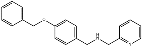 (4-BENZYLOXY-BENZYL)-PYRIDIN-2-YLMETHYL-AMINE 化学構造式
