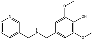 2,6-二甲氧基-4-{[(吡啶-3-甲基)氨基]甲基}苯酚, 680185-77-7, 结构式