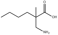 Hexanoic  acid,  2-(aminomethyl)-2-methyl- Structure