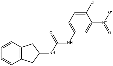 N-(4-CHLORO-3-NITROPHENYL)-N'-(2,3-DIHYDRO-1H-INDEN-2-YL)UREA Struktur