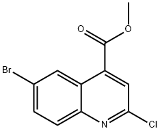 METHYL 6-BROMO-2-CHLOROQUINOLINE-4-CARBOXYLATE Structure