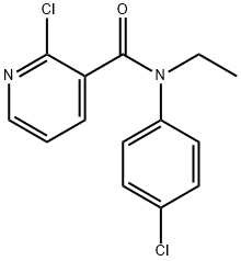N3-(4-CHLOROPHENYL)-N3-ETHYL-2-CHLORONICOTINAMIDE 化学構造式
