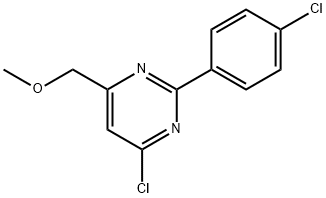 4-氯-2-(4-氯苯基)-6-(甲氧基甲基)嘧啶, 680214-63-5, 结构式