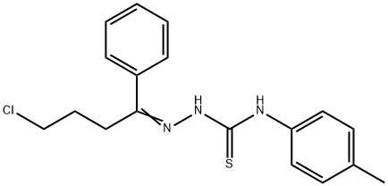 N1-(4-METHYLPHENYL)-2-(4-CHLORO-1-PHENYLBUTYLIDENE)HYDRAZINE-1-CARBOTHIOAMIDE Structure