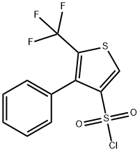 4-苯基-5-(三氟甲基)噻吩-3-磺酰氯 结构式