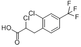 2-CHLORO-3-[2-CHLORO-4-(TRIFLUOROMETHYL)PHENYL]PROPANOIC ACID 化学構造式
