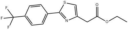 2-(2-(4-(三氟甲基)苯基)噻唑-4-基)乙酸乙酯, 680215-92-3, 结构式