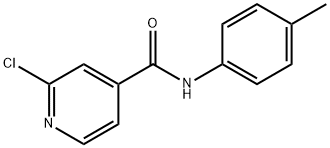 2-クロロ-N-(4-メチルフェニル)ピリジン-4-カルボキサミド 化学構造式