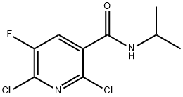 2,6-ジクロロ-5-フルオロ-N-イソプロピルニコチンアミド 化学構造式