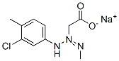 [3-(3-クロロ-4-メチルフェニル)-1-メチル-2-トリアゼノ]酢酸ナトリウム 化学構造式