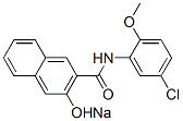sodium N-(5-chloro-2-methoxyphenyl)-3-hydroxynaphthalene-2-carboxamidate Struktur