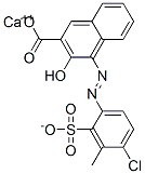 calcium 4-[(4-chloro-3-methyl-2-sulphonatophenyl)azo]-3-hydroxy-2-naphthoate Struktur
