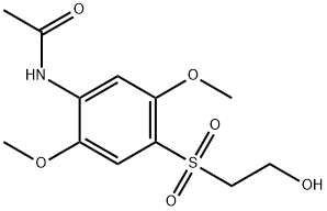 N-[4-[(2-hydroxyethyl)sulphonyl]-2,5-dimethoxyphenyl]acetamide Struktur