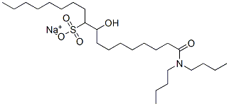 18-二丁基氨基-10-羟基-18-氧代-9-十八烷磺酸单钠盐,68039-16-7,结构式