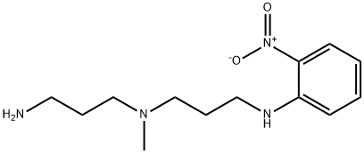 N-(3-アミノプロピル)-N-メチル-N'-(2-ニトロフェニル)-1,3-プロパンジアミン 化学構造式