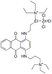 3,3'-[(9,10-dihydro-9,10-dioxoanthracene-1,4-diyl)diimino]bis[triethylpropylammonium] tetrachlorozincate Structure