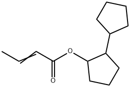 2-ブテン酸1,1'-ビシクロペンタン-2-イル 化学構造式