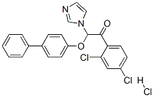 Ethanone,  2-([1,1-biphenyl]-4-yloxy)-1-(2,4-dichlorophenyl)-2-(1H-imidazol-1-yl)-,  monohydrochloride  (9CI) Struktur