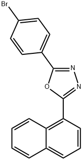 2-(4-ブロモフェニル)-5-(1-ナフチル)-1,3,4-オキサジアゾール 化学構造式