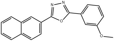 2-(3-methoxyphenyl)-5-(2-naphthyl)-1,3,4-oxadiazole Struktur