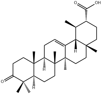 3-Oxours-12-en-30-oic acid Struktur
