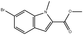 6-ブロモ-1-メチル-1H-インドール-2-カルボン酸メチル 化学構造式