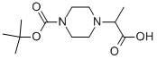 2-(1-叔丁氧羰基哌嗪-4-YL)丙酸 结构式